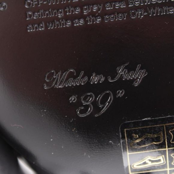 Off-White™ sz39 Black Leather Zip Tie Tag Ziptie - Picture 12 of 12